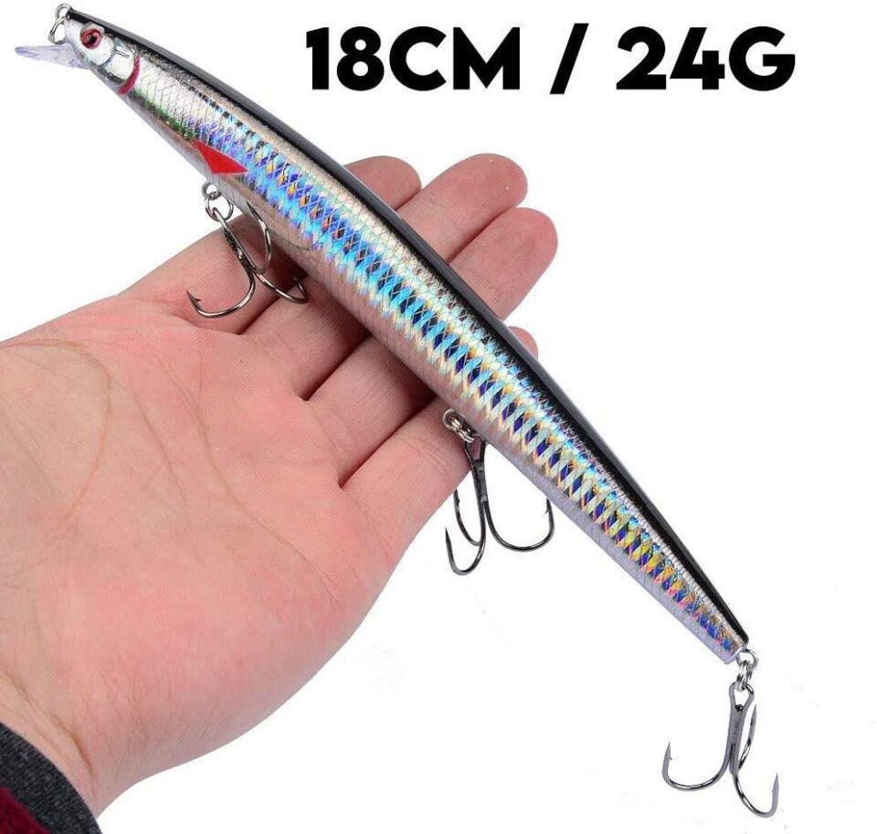 Valkyrie 10 Adet 18cm 24gr Minnow Rapala Sahte Yapay Yem 1. Kalite Ekonomik Paket