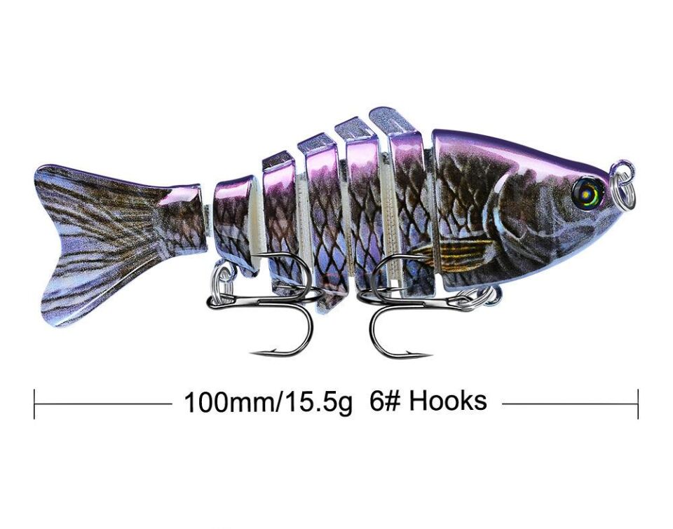 Valkyrie 3 Adet 7 Eklemli 3D Oynak Rapala Sahte Balık Yem Seti Tatlı ve Tuzlu Su Uyumlu Wobblers Swimbait