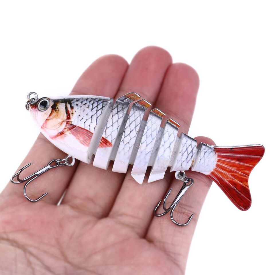 Valkyrie 3 Adet 7 Eklemli 3D Oynak Rapala Sahte Balık Yem Seti Tatlı ve Tuzlu Su Uyumlu Wobblers Swimbait