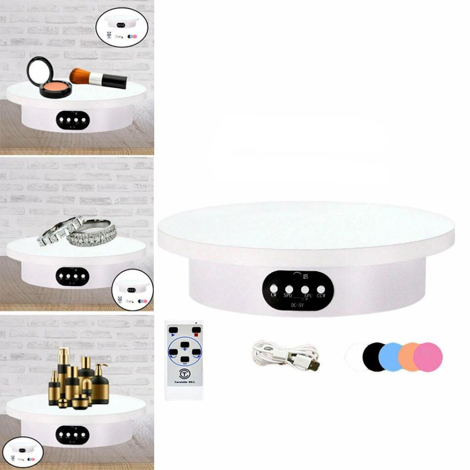 Valkyrie 20cm Kumandalı 5 Fonlu 360 Derece Elektrikli Döner Tabla Turntable Vitrin Fotoğraf