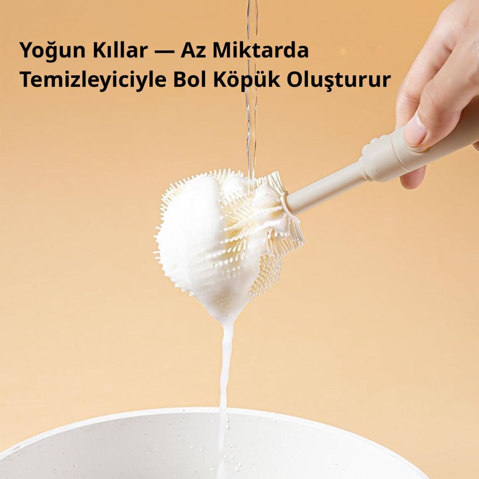 Valkyrie Seyahat Biberon Temizleme Seti Silikon Fırça Emzik Pipet Fırçası Saklama Kutulu gri