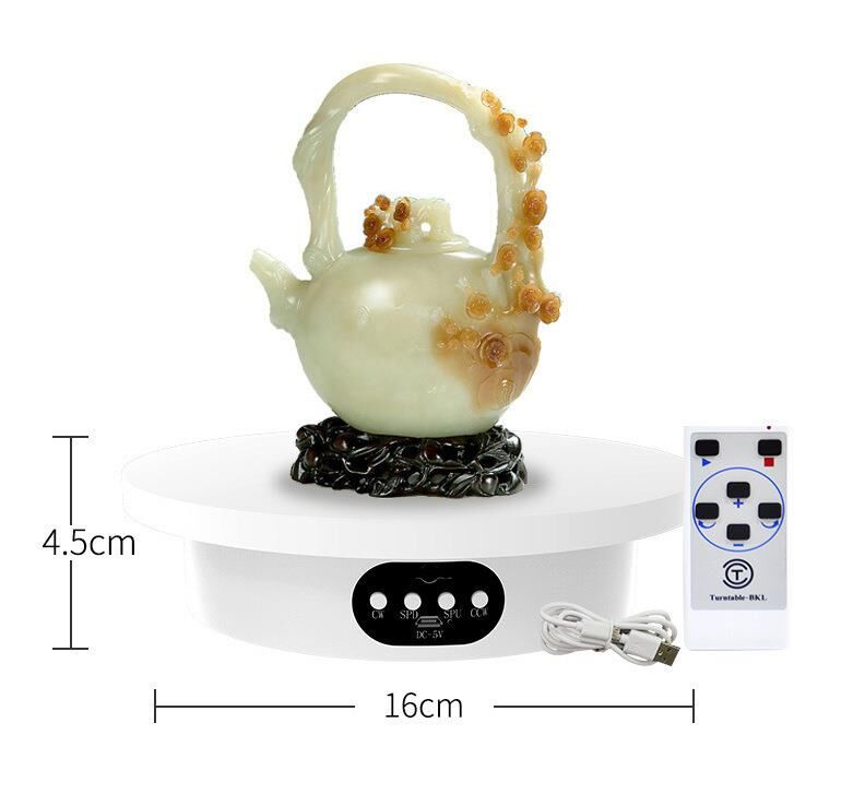 Valkyrie 16cm Kumandalı 360 Derece 5 Fonlu Elektrikli Döner tabla Turntable Vitrin Fotoğraf