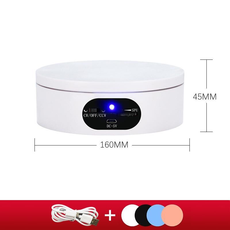 Valkyrie 16cm Hız Ayarlı 360 Derece Turntable Döner Tabla 5 Fonlu Vitrin Fotoğraf Çekimi