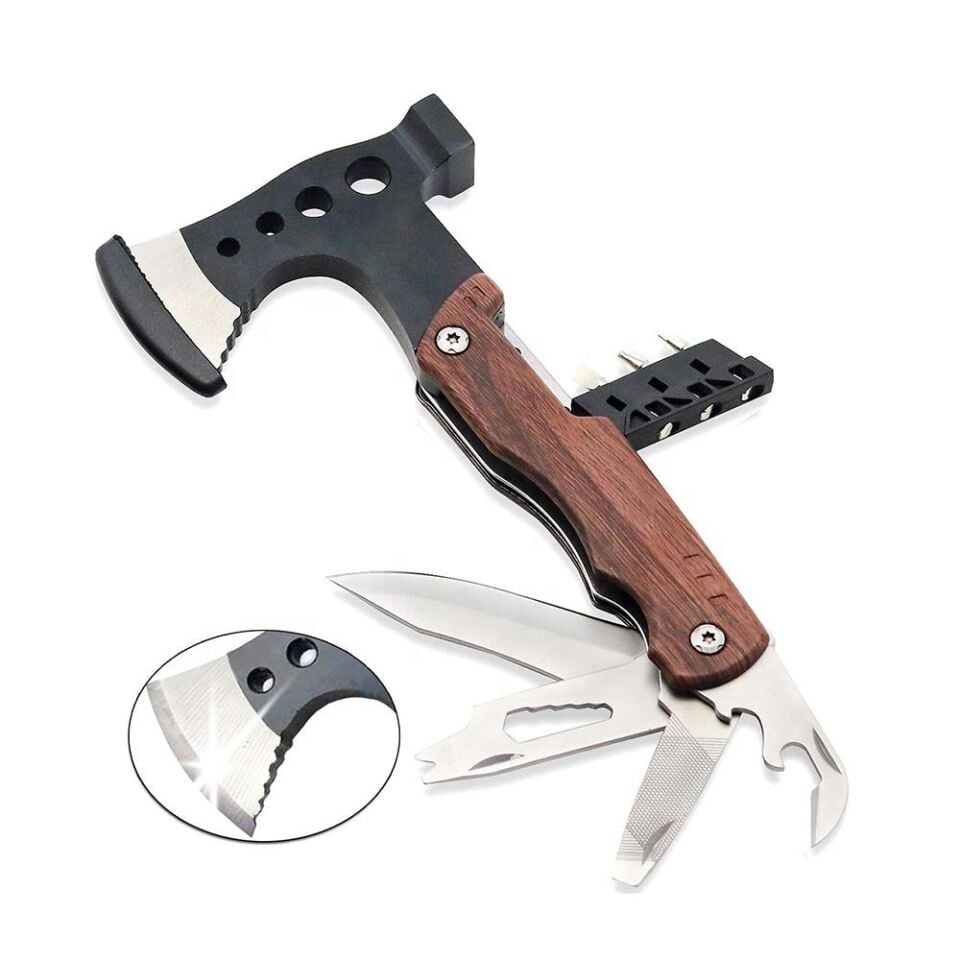 Valkyrie Outdoor Çok Fonksiyonlu Kamp Balta Çekiç Tornavida Seti