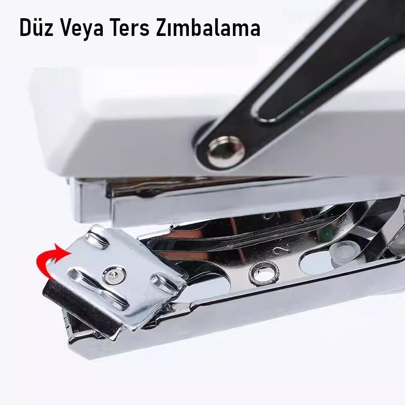 Valkyrie Profesyonel Metal Zımba Tabancası 60 Sayfa Kapasite 1000 Zımba Teli HEDİYE Ofis ve Ev Dayanıklı Beyaz
