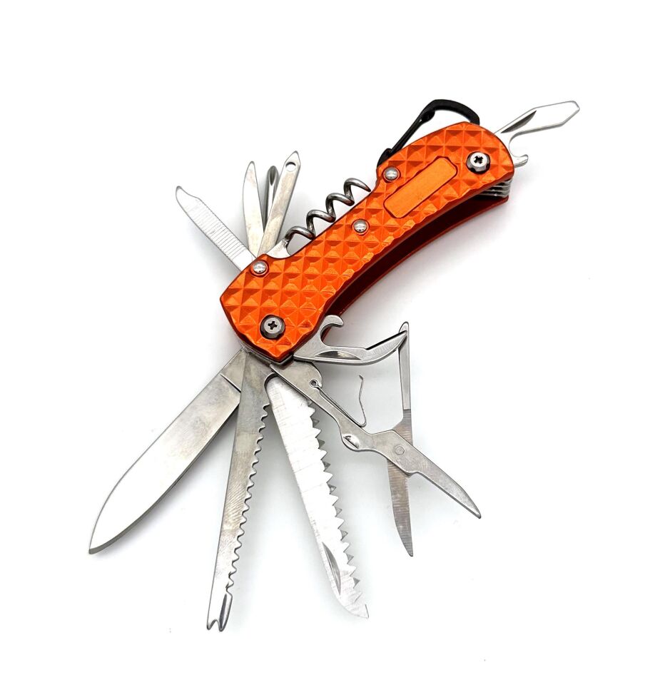 Valkyrie Valkyrie 12 Fonksiyonlu İsviçre Outdoor Kamp Cep Çakısı Turuncu