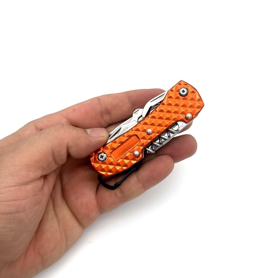 Valkyrie Valkyrie 12 Fonksiyonlu İsviçre Outdoor Kamp Cep Çakısı Turuncu