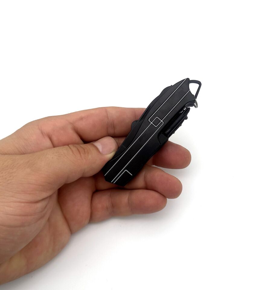 Valkyrie 11 Fonksiyonlu Kamp Cep Çakısı Multitool Siyah