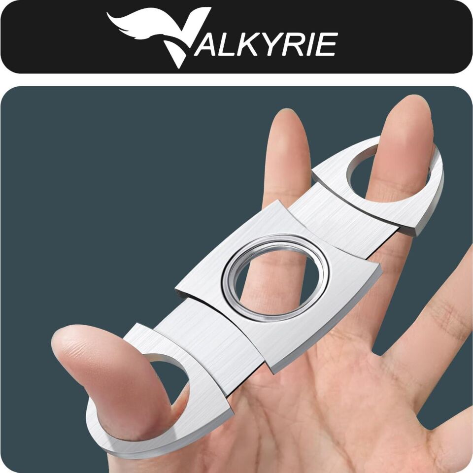 Valkyrie 3'lü Puro Makası Seti – Çift Bıçak, V-Kesici ve Punch Kesici