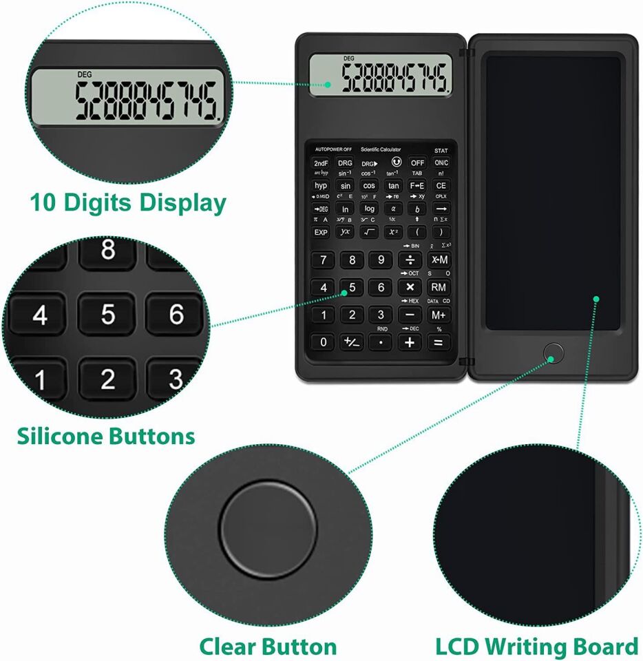 Valkyrie S9 Dijital Not Defterli Bilimsel Fonksiyonlu Hesap Makinesi E-Writer - Katlanabilir