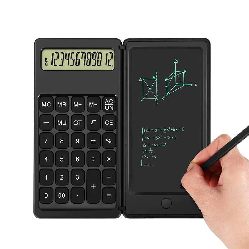 Valkyrie C5 Dijital Çizim Ekranlı Bilimsel Fonksiyonlu E-Writer Hesap Makinesi Katlanabilir Sessiz Tuşlu Siyah