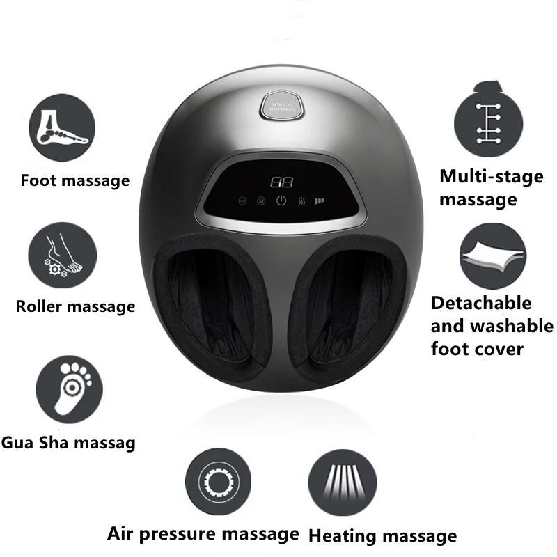 Valkyrie Isı Zaman Hava Basınç Ayarlı Ayak Masaj Aleti Shiatsu Foot Massager Kumandalı