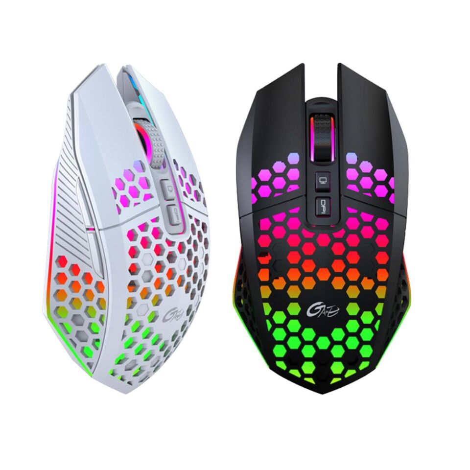 Valkyrie Sessiz Tuşlu Wireless 2.4G 8 Button RGB LED Gaming Mouse - Silent Button - One Click Desktop Siyah