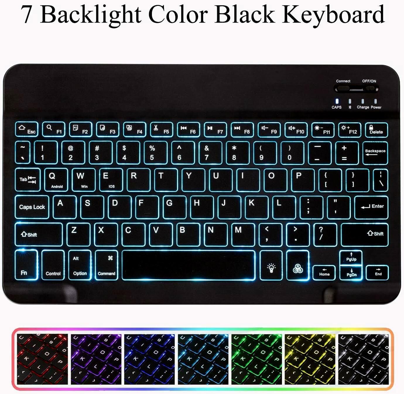 Valkyrie BL30 7 Renk Bluetooth Kablosuz Türkçe Klavye - Android ios Windows Uyumlu - Şarjlı - 10 inç - Multimedia - Ultra İnce Tasarım
