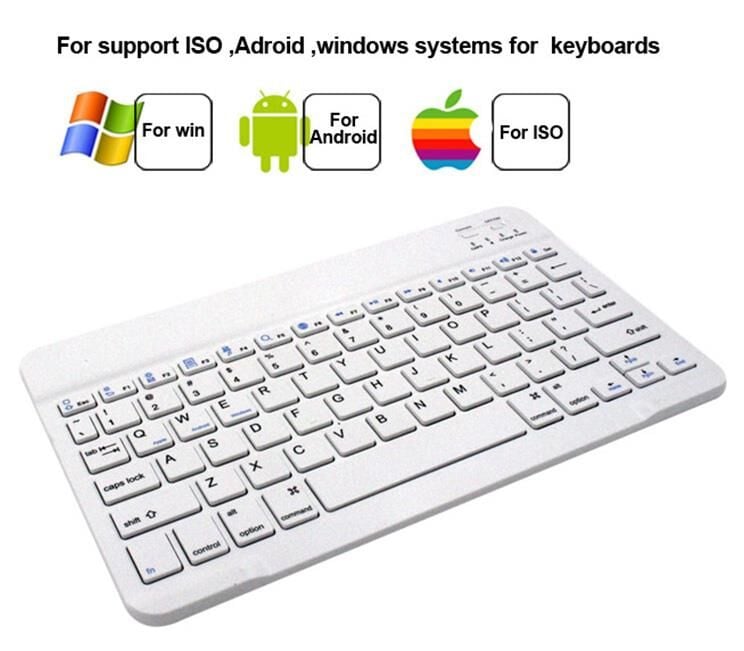 Valkyrie BL30 Bluetooth 10 inç Ios Windows Android Uyumlu Kablosuz Klavye - Türkçe - Şarjlı - Sessiz - Multimedia - Ultra İnce Beyaz