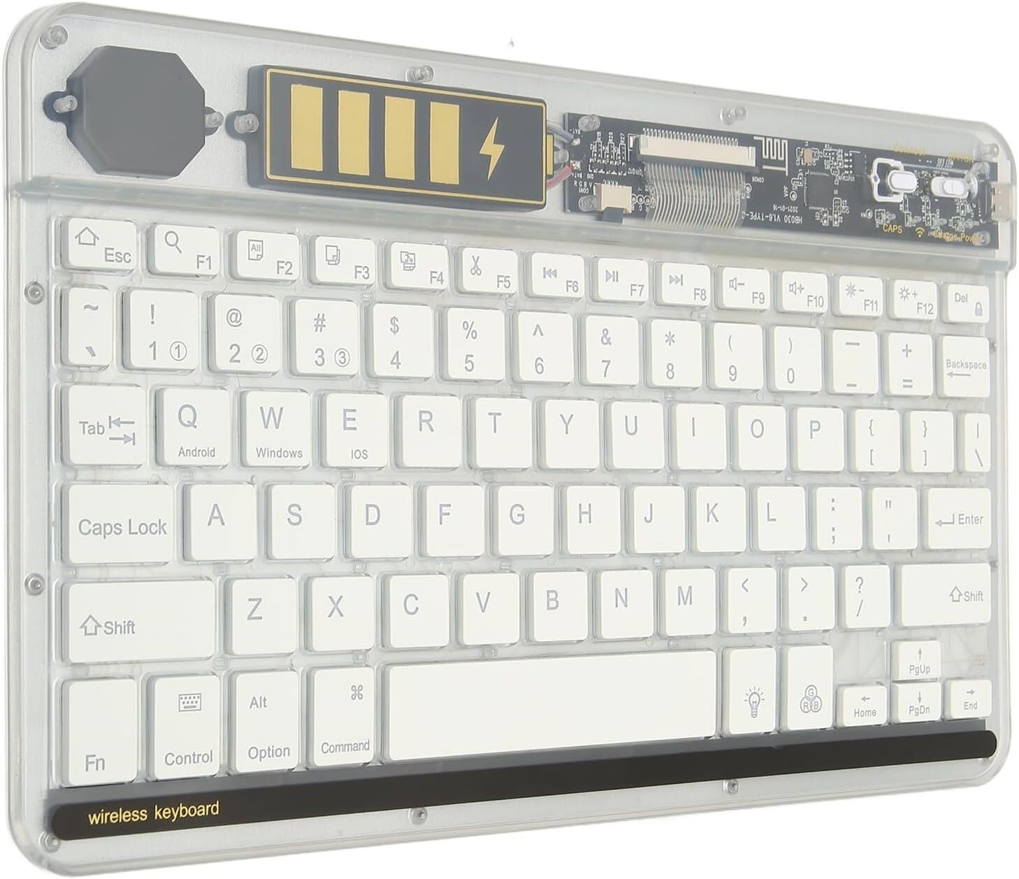 Valkyrie RGB bkz-30 7 Renk Bluetooth Şeffaf Türkçe Klavye - Android ios Windows Uyumlu - Şarjlı - 10 inç - Multimedia - Ultra İnce Tasarım bkz30