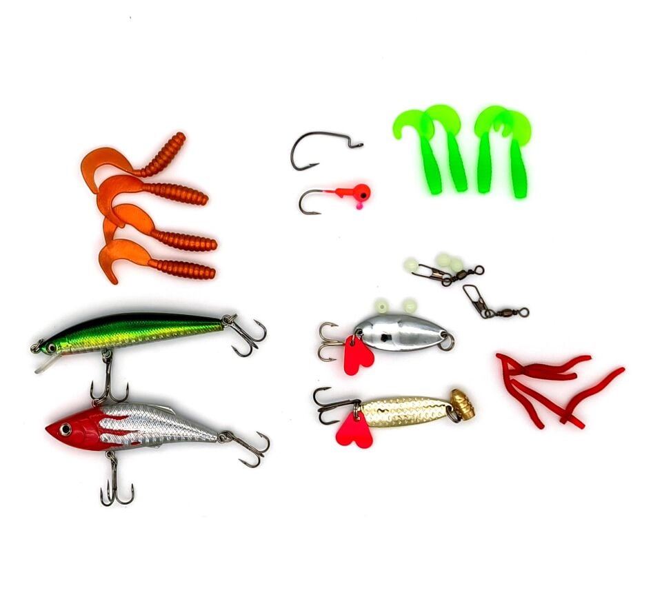 Valkyrie 28 Parça Silikon Rapala Kaşık Olta Yem ve Aksesuar Seti