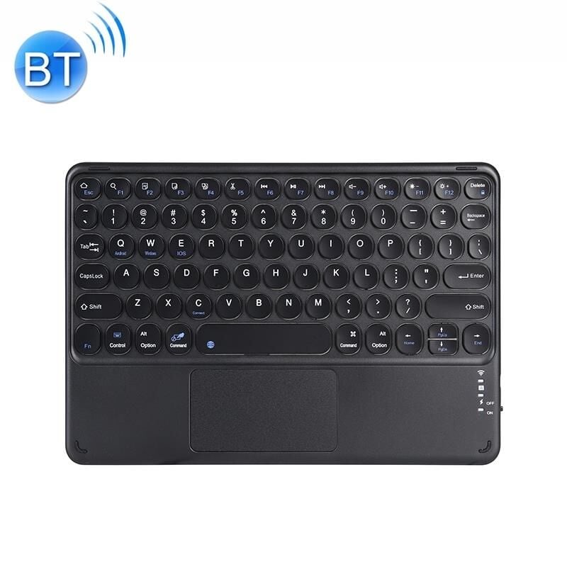 Valkyrie Kablosuz Touchpad Bluetooth Klavye - Ios Android Windows Uyumlu - TÜRKÇE Dil - Şarjlı - Ultra İnce - Type-C Giriş Siyah
