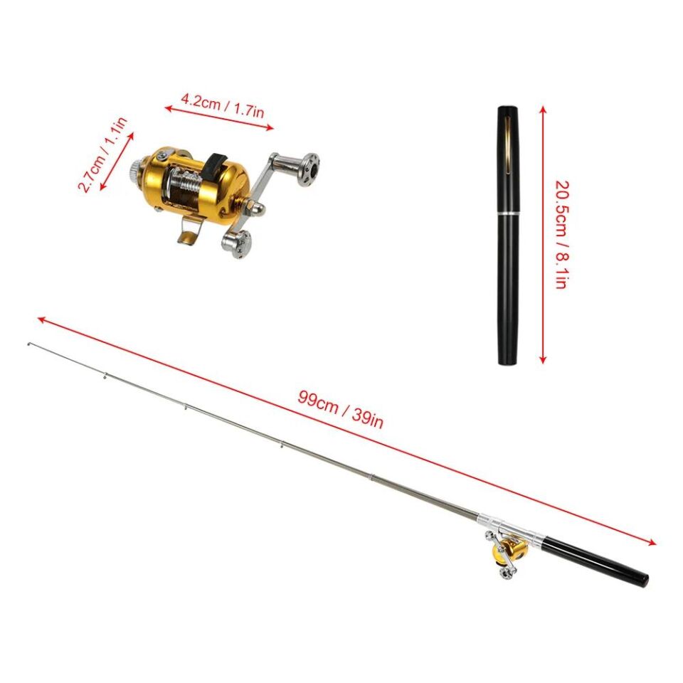 Valkyrie 1 Metre Teleskopik Mini Cep Olta Seti Kalem Kamış Olta