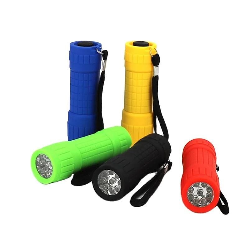 Valkyrie 5 Adet 9 Ledli El Feneri Seti - 5 Farklı Renk - 9 LED Güçlü Işık - Taşıması Kolay Cep Feneri