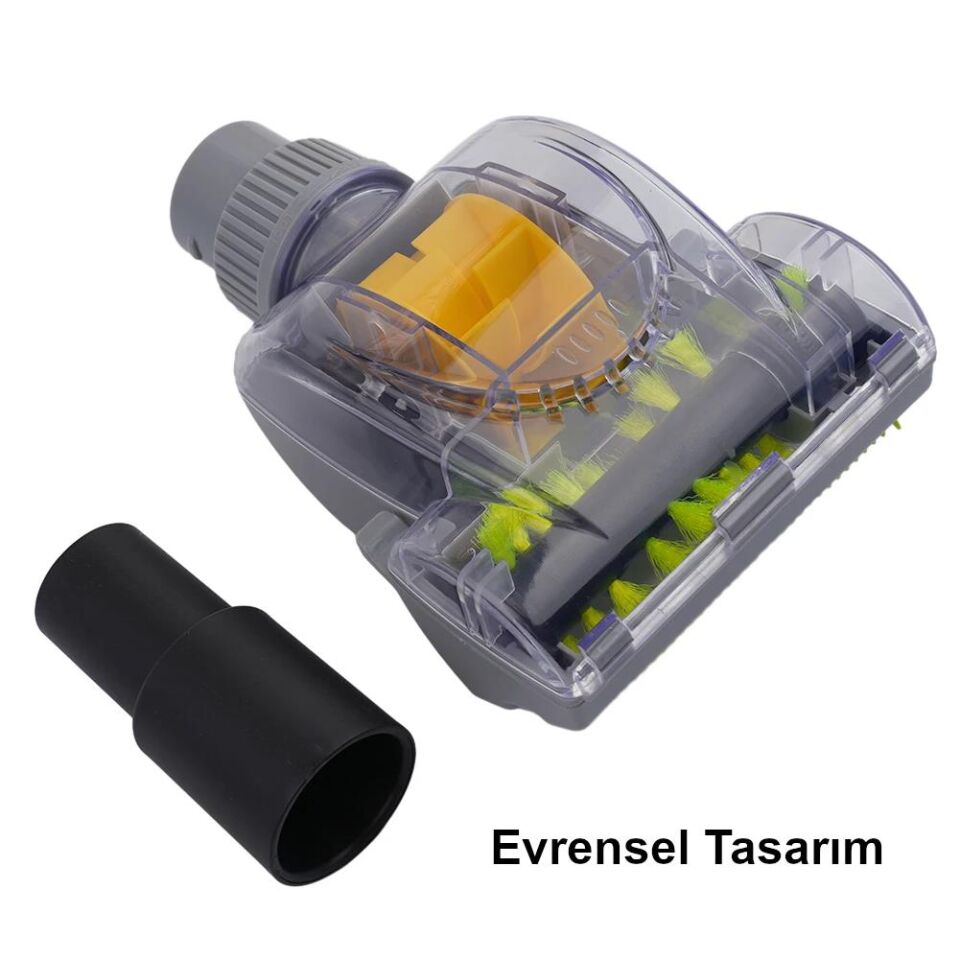 Valkyrie 32MM ve 35MM Uyumlu Elektrikli Süpürge Kafası Turbo Başlık - Evrensel Giriş - Halı Yatak Koltuk Akar Evcil Hayvan Temizlik Aksesuarı