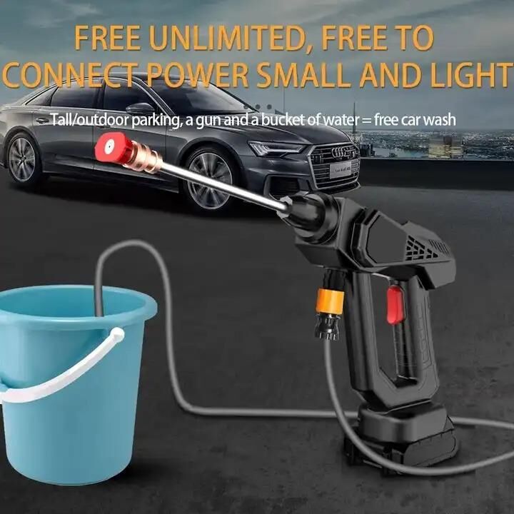 Valkyrie 300W Şarjlı Oto Yıkama Tabancası 15.000mAh Yüksek Basınçlı Hazneli Sulama Püskürtme Yıkama Akülü Çantalı Tabanca