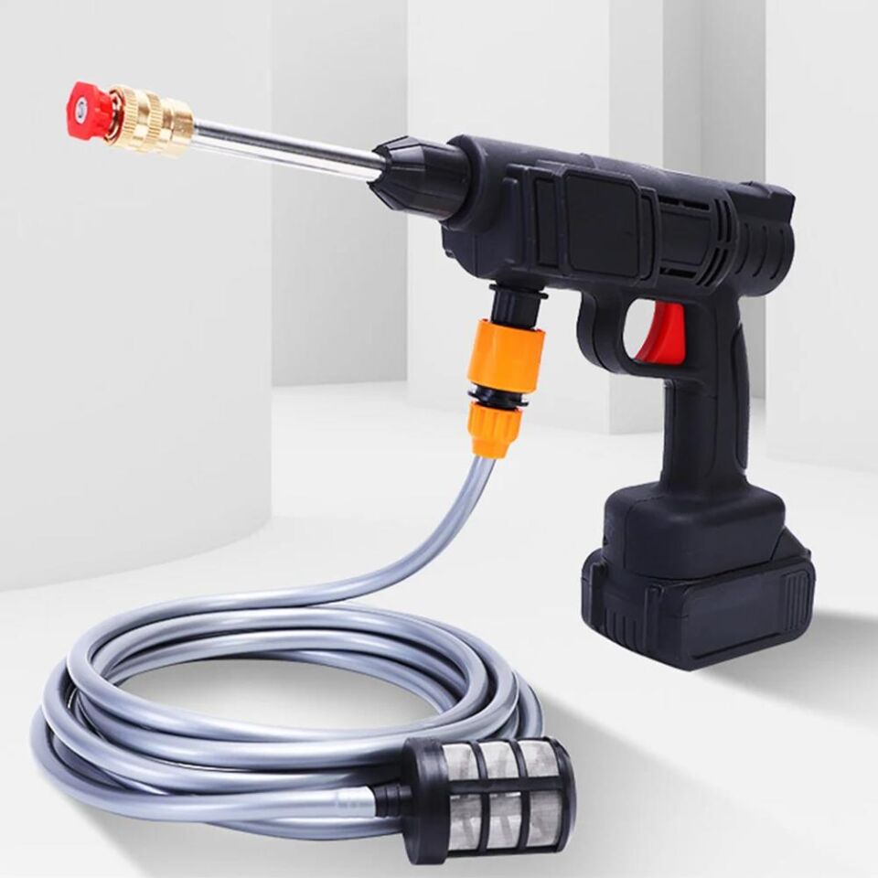 Valkyrie 300W 48V Şarjlı Oto Yıkama Tabancası Yüksek Basınçlı Hazneli Sulama Püskürtme Yıkama 15.000mAh Büyük Akülü Çift Bataryalı Çantalı Tabanca 48V