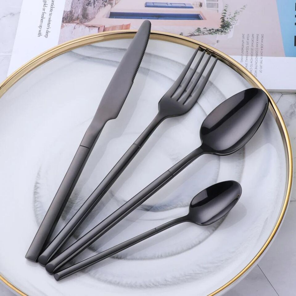 Valkyrie Çantalı Yolculuk Çatal Kaşık Bıçak Seti Kişiye Özel 1. Sınıf Paslanmaz Çelik Ofis Okul Kamp Restaurant C3404