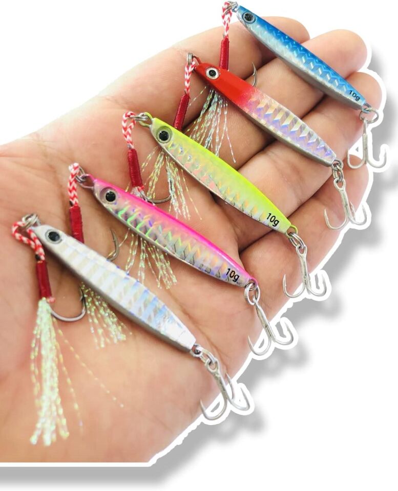 Valkyrie 10 Adet 10gr 4.8cm Kutulu Metal Rapala Jig Seti Balık Olta Yemi İspanyol Oltası