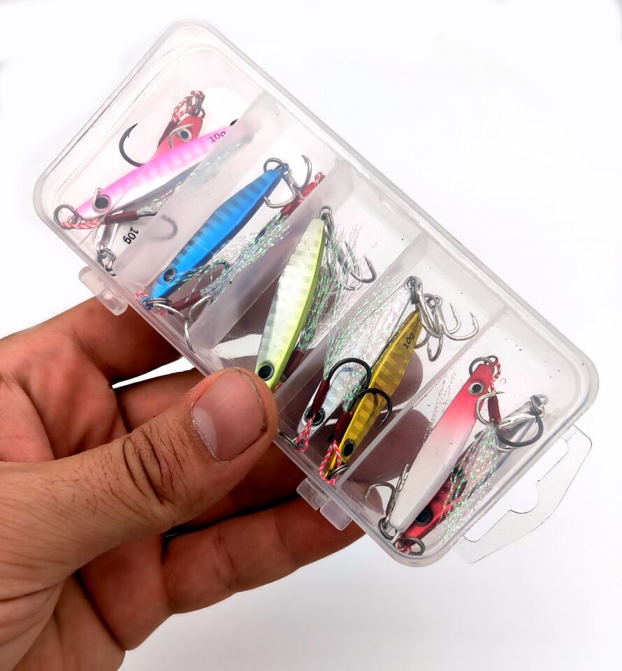 Valkyrie 10 Adet 10gr 4.8cm Kutulu Metal Rapala Jig Seti Balık Olta Yemi İspanyol Oltası