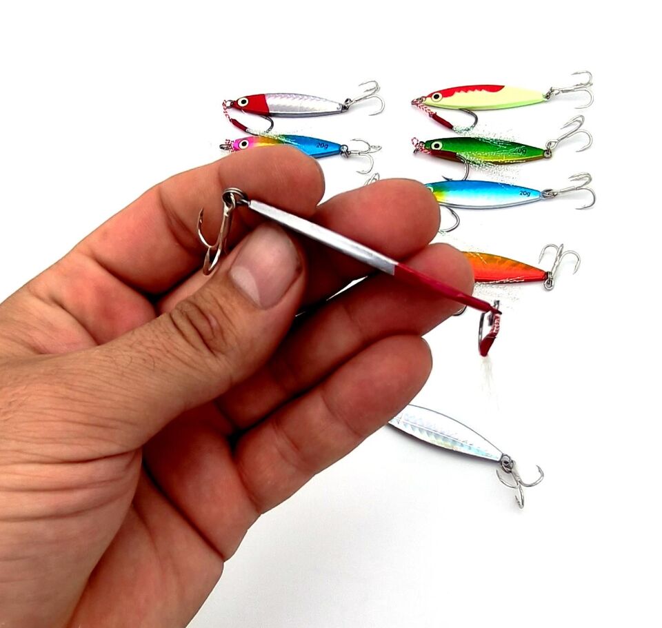 Valkyrie 10 Adet 20gr 6cm Kutulu Metal Rapala Jig Seti Balık Olta Yemi Parlak Gerçekçi Zoka