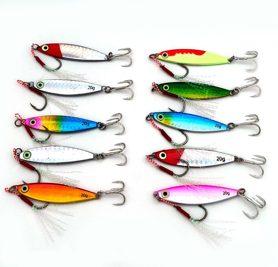 Valkyrie 10 Adet 20gr 6cm Kutulu Metal Rapala Jig Seti Balık Olta Yemi Parlak Gerçekçi Zoka