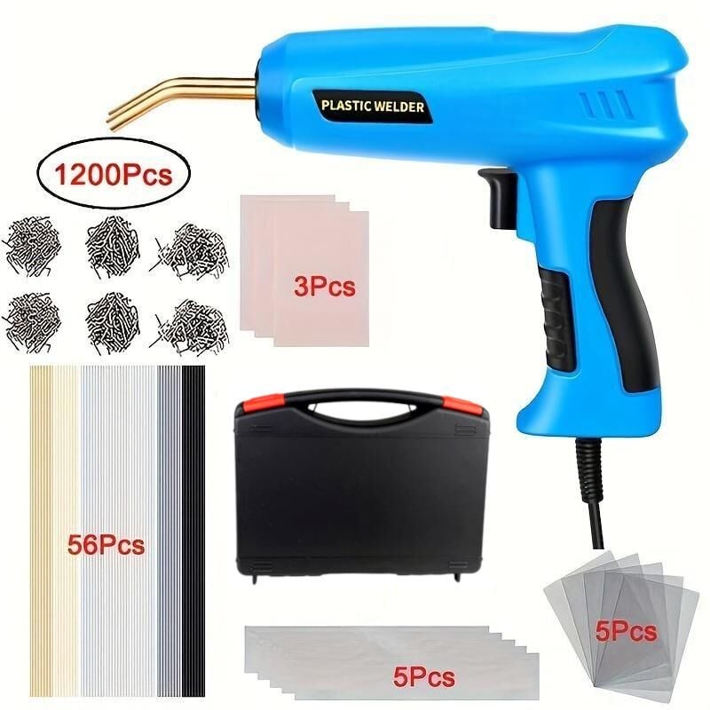 Valkyrie 200W Çantalı 1200 Uçlu Plastik Kaynak Makinesi LED Profesyonel Tampon Araba Komple Set
