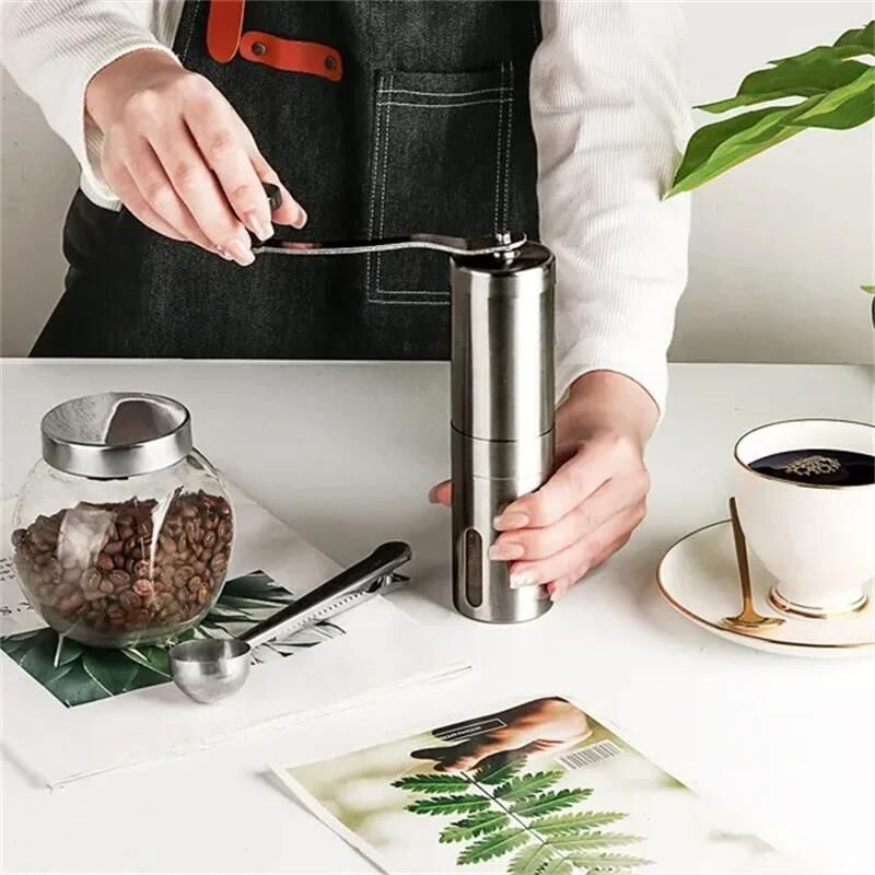 Valkyrie Paslanmaz Çelik Kahve Değirmeni Baharat Öğütücü Kademeli Seramik Dişli Manuel Coffee Grinder