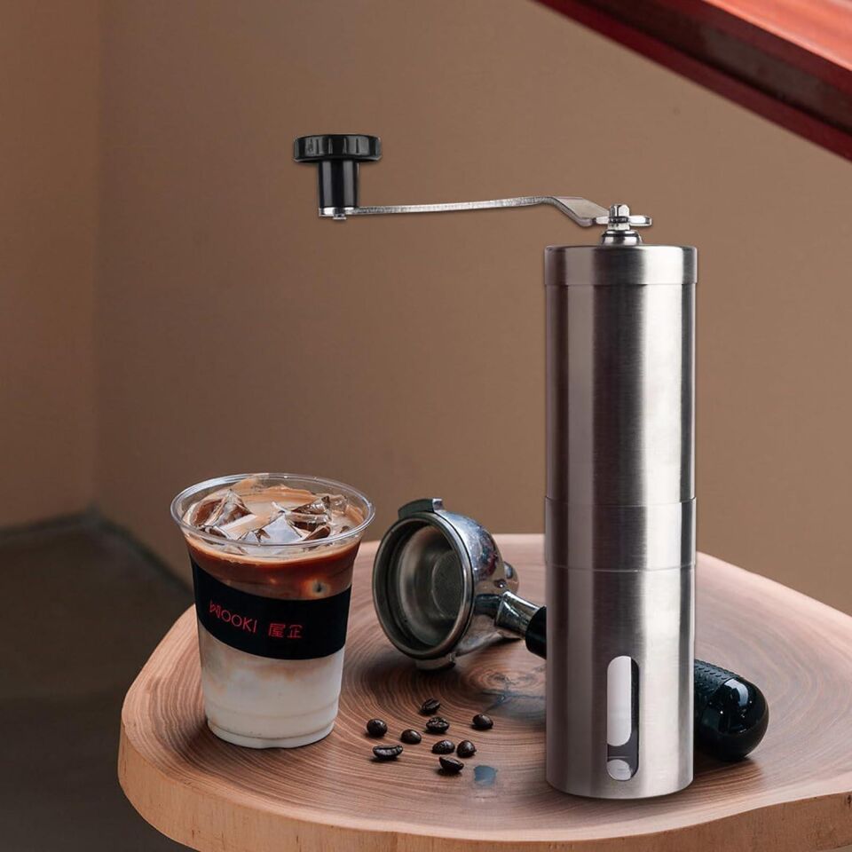 Valkyrie Paslanmaz Çelik Kahve Değirmeni Baharat Öğütücü Kademeli Seramik Dişli Manuel Coffee Grinder