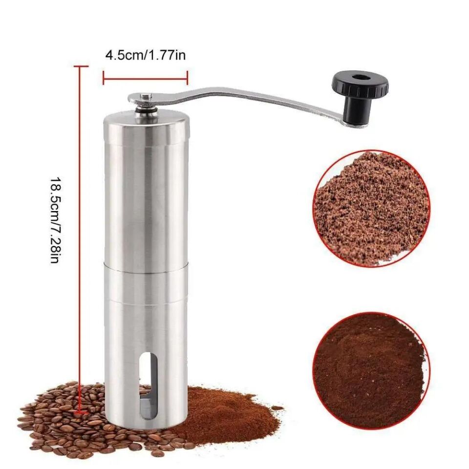 Valkyrie Paslanmaz Çelik Kahve Değirmeni Baharat Öğütücü Kademeli Seramik Dişli Manuel Coffee Grinder