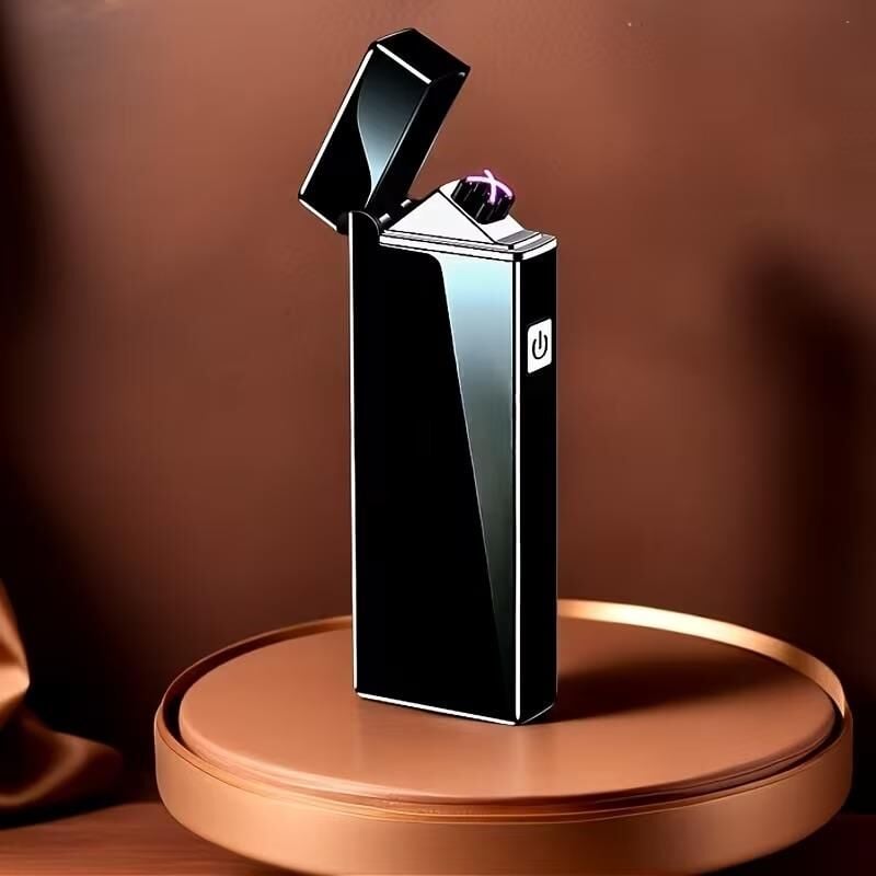 Valkyrie X8 USB Şarjlı Elektronik Ark Çakmak Alevsiz Rüzgara Dayanıklı Metalik Siyah