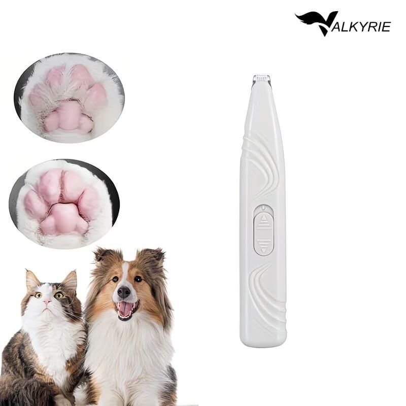 Valkyrie Kedi Köpek Pati Tüy Kesme Makinesi Sessiz Hassas Bölge Traş Cihazı Seramik & Çelik Bıçaklı