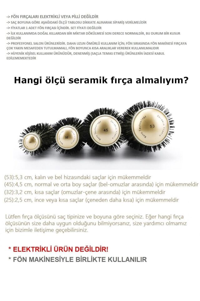 Valkyrie 43mm Nano Teknoloji Seramik + İyonik Termal Fön Saç Fırçası Profesyonel Seri 1. Kalite