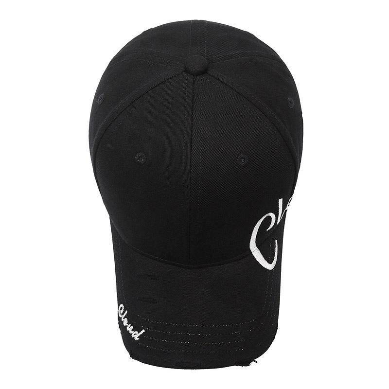 Valkyrie Unisex Eskitme Detaylı Şapka Yazı Nakışlı Ayarlanabilir Beyzbol Şapkası Siyah