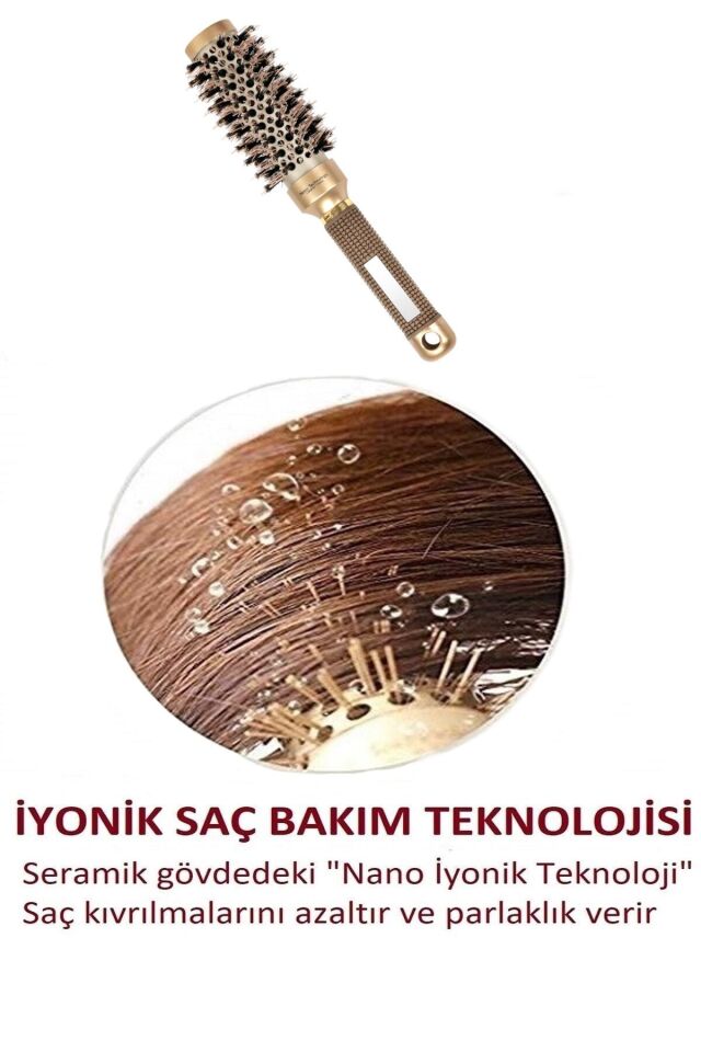 Valkyrie 32mm Nano Teknoloji Seramik + İyonik Termal Fön Saç Fırçası Profesyonel Seri 1. Kalite Salon Seri
