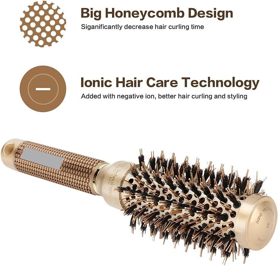 Valkyrie 32mm Nano Teknoloji Seramik + İyonik Termal Fön Saç Fırçası Profesyonel Seri 1. Kalite Salon Seri