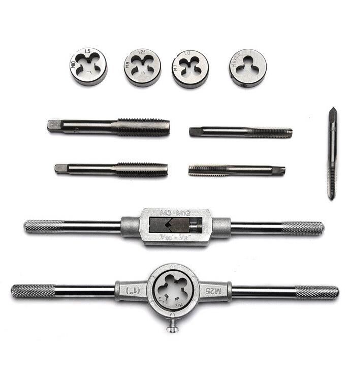 Valkyrie 12 Parça Klavuz Pafta Seti Metrik Set M6-M12 Arası 12li Takım