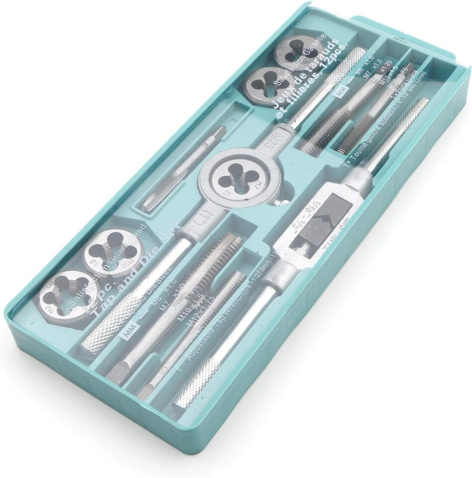 Valkyrie 12 Parça Klavuz Pafta Seti Metrik Set M6-M12 Arası 12li Takım