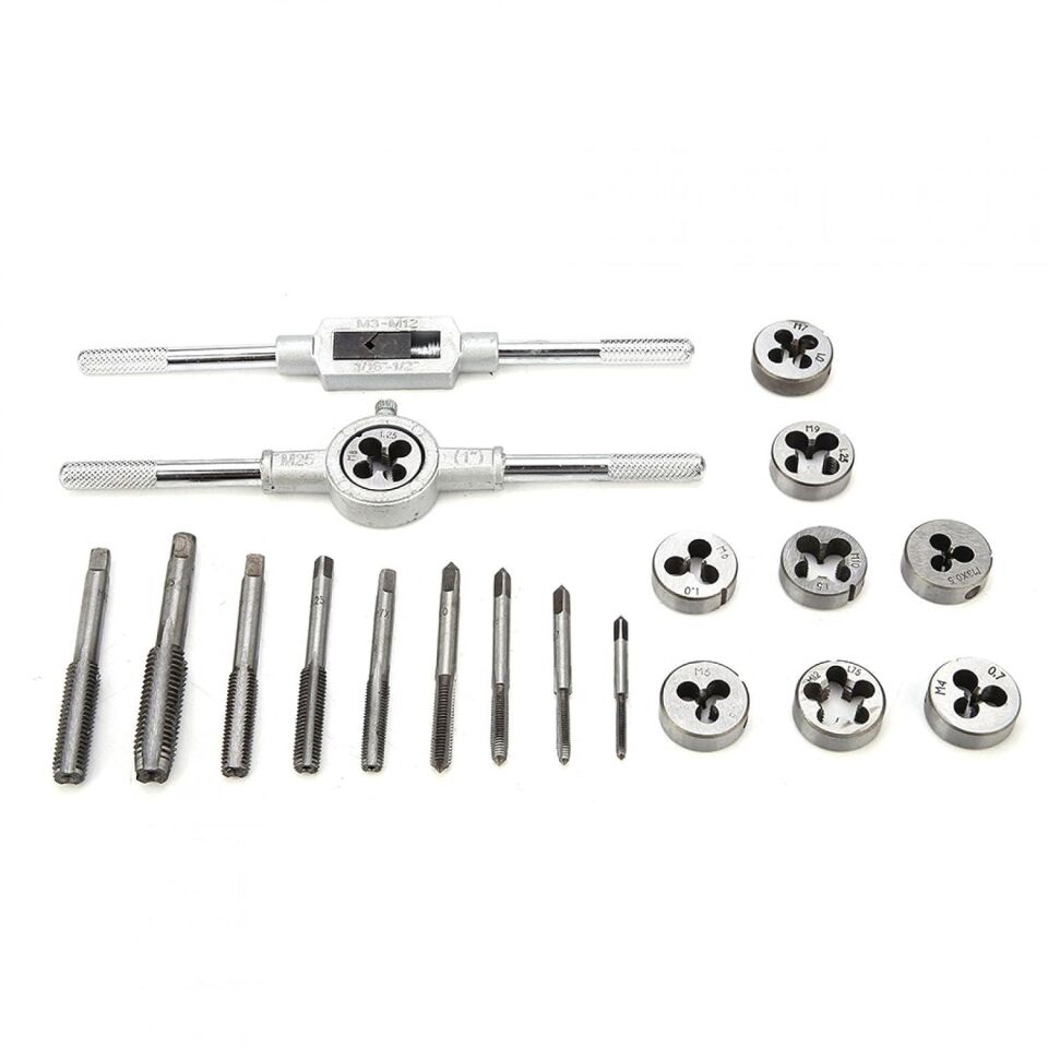 Valkyrie 20 Parça Klavuz Pafta Seti Metrik Set M3-M12 Arası 20li Takım
