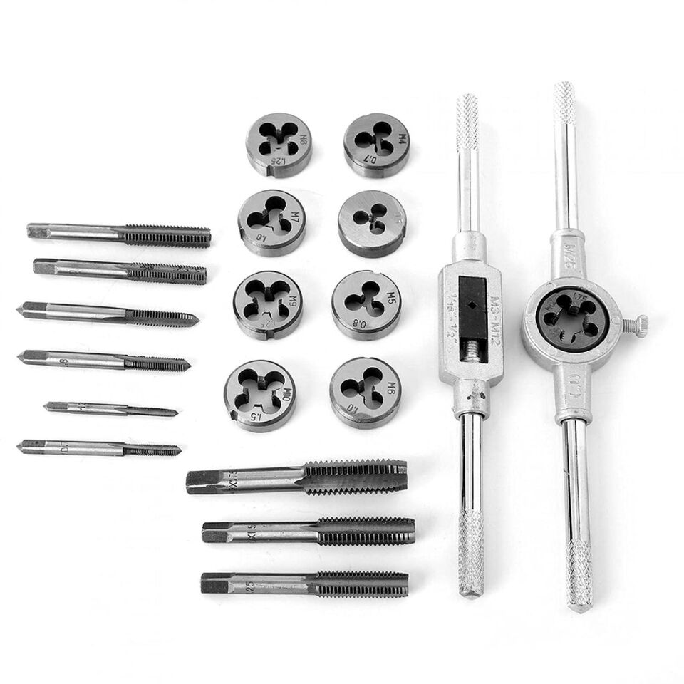 Valkyrie 20 Parça Klavuz Pafta Seti Metrik Set M3-M12 Arası 20li Takım