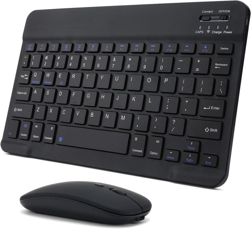 Valkyrie BL30 Bluetooth Ios Ipad Android Windows Uyumlu Klavye Mouse Seti - Sessiz - Şarjlı - Combo - Ultra İnce - Türkçe - Kablosuz Siyah