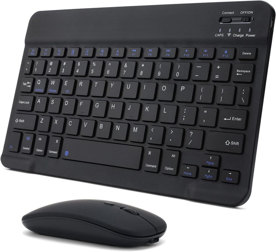 Valkyrie BL30 Bluetooth Ios Ipad Android Windows Uyumlu Klavye Mouse Seti - Sessiz - Şarjlı - Combo - Ultra İnce - Türkçe - Kablosuz Siyah