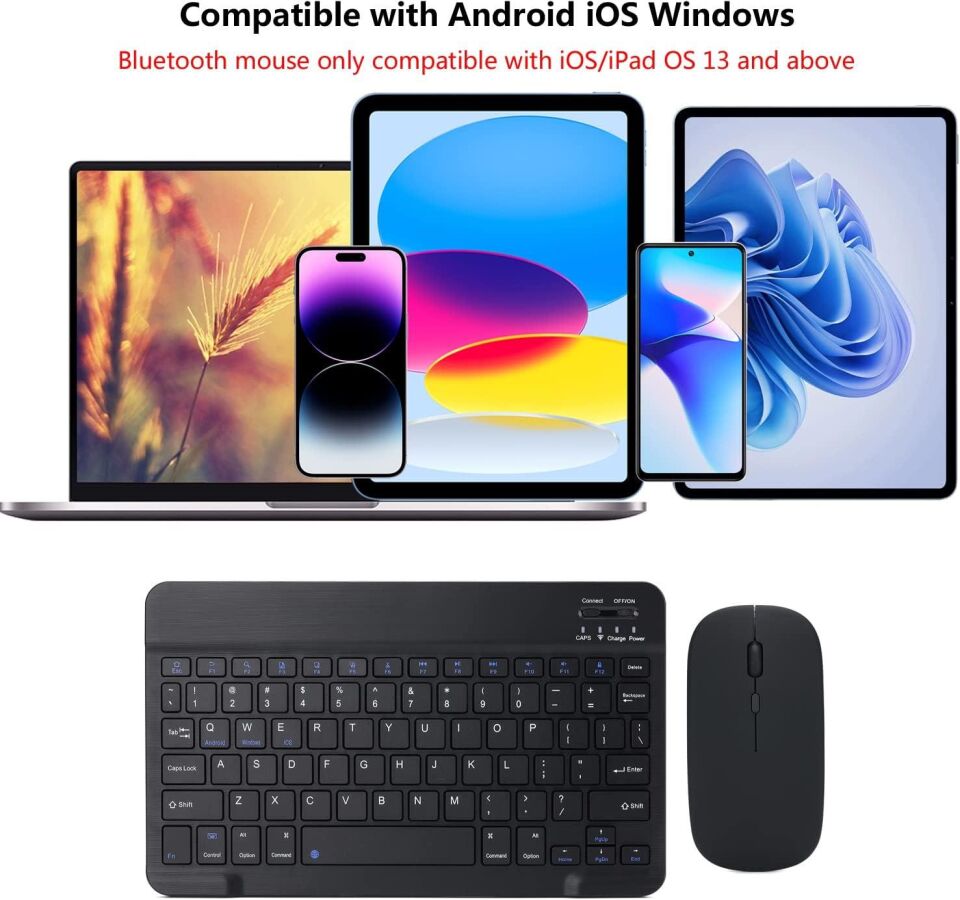Valkyrie BL30 Bluetooth Ios Ipad Android Windows Uyumlu Klavye Mouse Seti - Sessiz - Şarjlı - Combo - Ultra İnce - Türkçe - Kablosuz Siyah