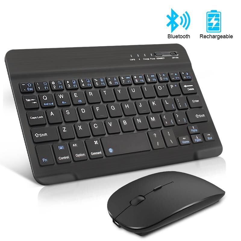 Valkyrie BL30 Bluetooth Ios Ipad Android Windows Uyumlu Klavye Mouse Seti - Sessiz - Şarjlı - Combo - Ultra İnce - Türkçe - Kablosuz Siyah